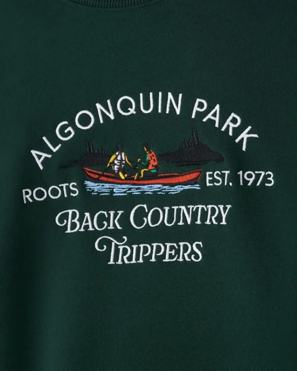 Discount Roots Algonquin Park Club Crew Sweatshirt VARSITY GREEN