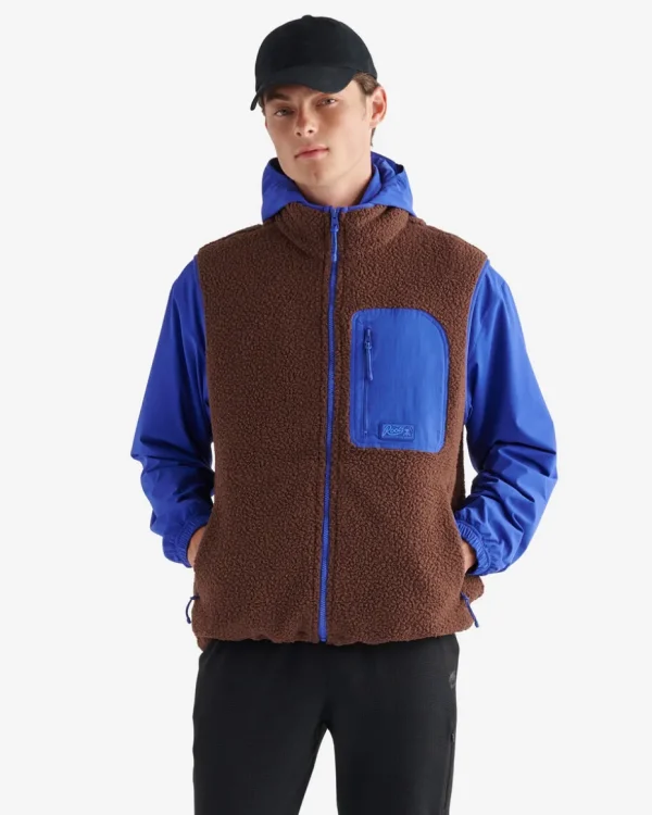 Online Roots Alta Shearling Fleece Vest ESPRESSO BROWN