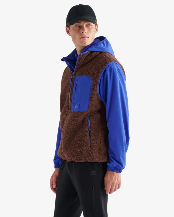 Online Roots Alta Shearling Fleece Vest ESPRESSO BROWN