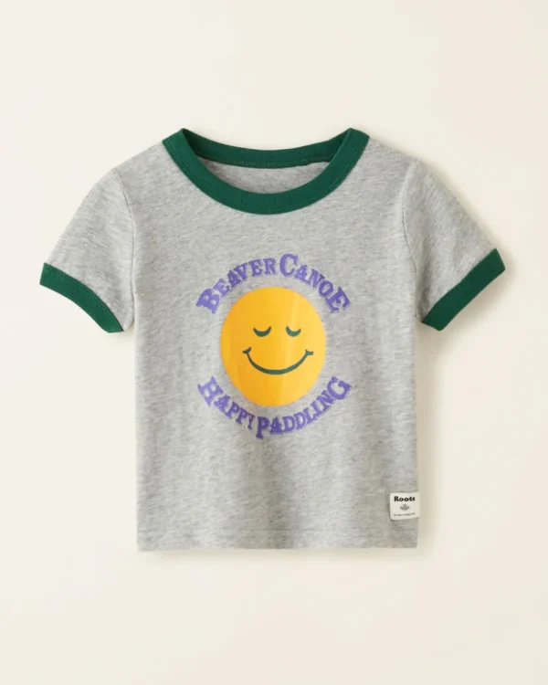 Store Roots Baby Beaver Canoe Ringer T-Shirt