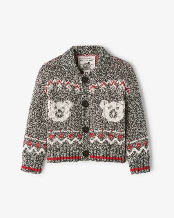 Flash Sale Roots Baby Cabin Fair Isle Cardigan GREY OAT MIX