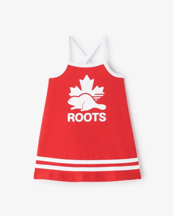 Outlet Roots Baby Northern Athletics Dress JAM RED