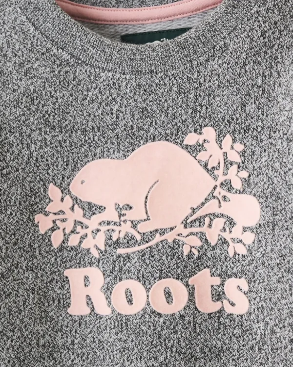 Shop Roots Baby Organic Original Crew Sweatshirt SALT & PEPPER