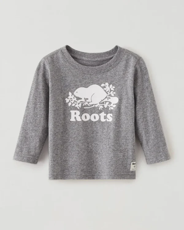 Hot Roots Baby Original Cooper Beaver T-Shirt SALT & PEPPER