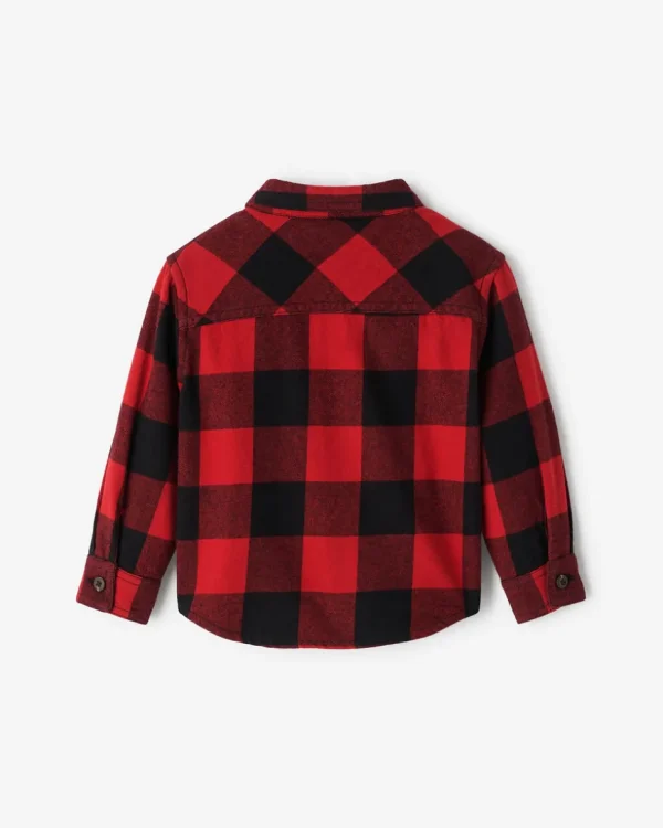 Discount Roots Baby Park Plaid Shirt CABIN RED