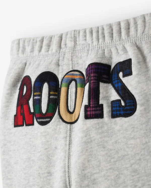 Hot Roots Baby Plaid Applique Sweatpant ATHLETIC GREY MIX