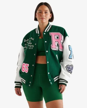 Clearance Roots Barbie™ X 65 Varsity Jacket PINE GROVE