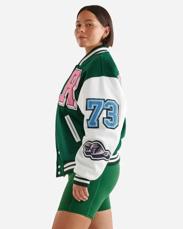 Clearance Roots Barbie™ X 65 Varsity Jacket PINE GROVE