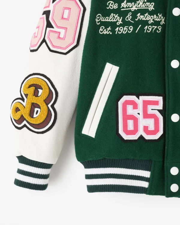 Shop Roots Barbie™ X Kids 65 Varsity Jacket PINE GROVE