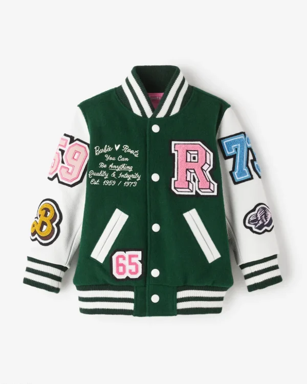 Outlet Roots Barbie™ X Toddler 65 Varsity Jacket PINE GROVE