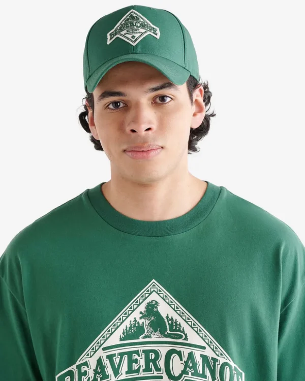 Discount Roots Beaver Canoe Baseball Cap FOREST GREEN