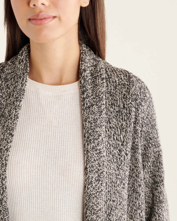 Cheap Roots Cabin Shawl Open Cardigan GREY OAT MIX