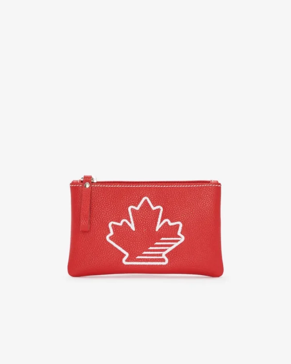 Discount Roots Canada 24 Medium Zip Pouch RACING RED