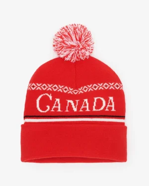 Flash Sale Roots Canada Intarsia Toque CARDINAL RED