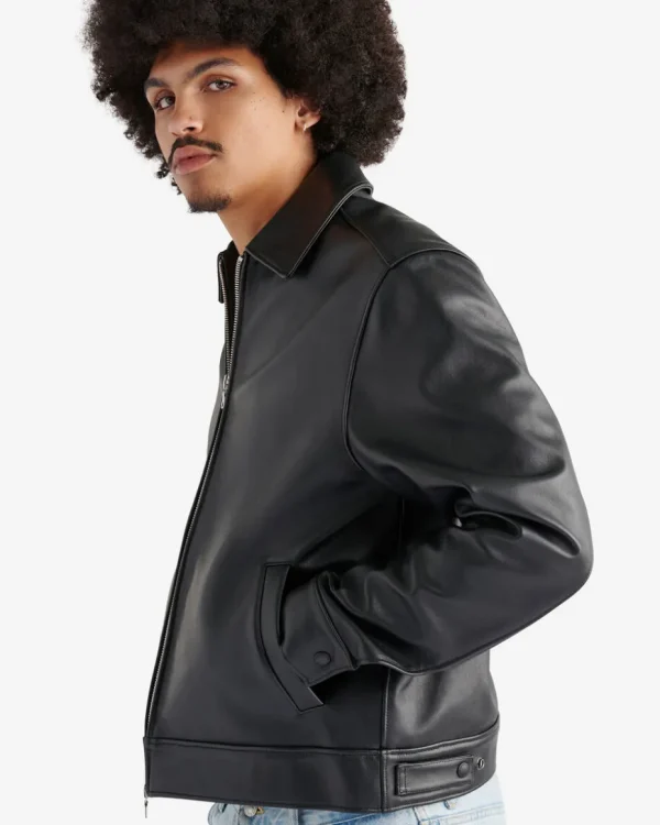 Outlet Roots Coaches Jacket Nappa BLACK