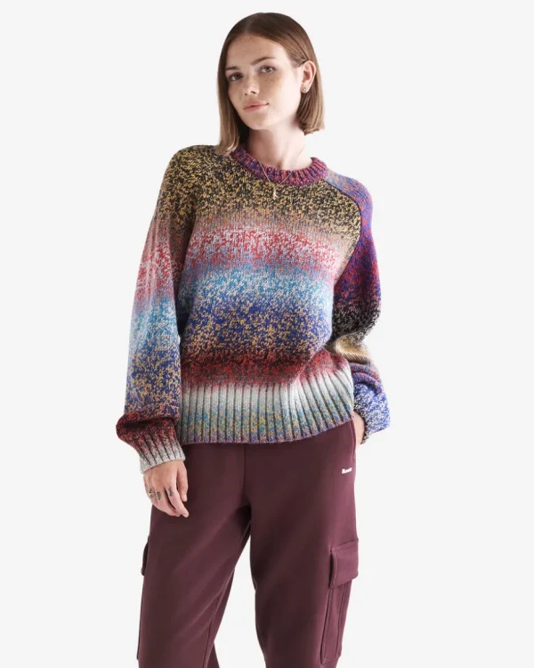 Flash Sale Roots Colborne Relaxed Crew Sweater MULTI OMBRE