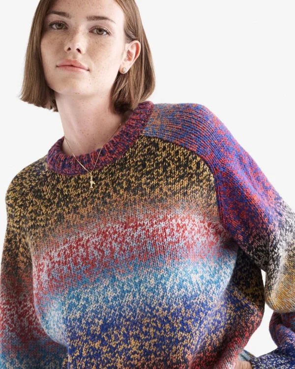 Flash Sale Roots Colborne Relaxed Crew Sweater MULTI OMBRE