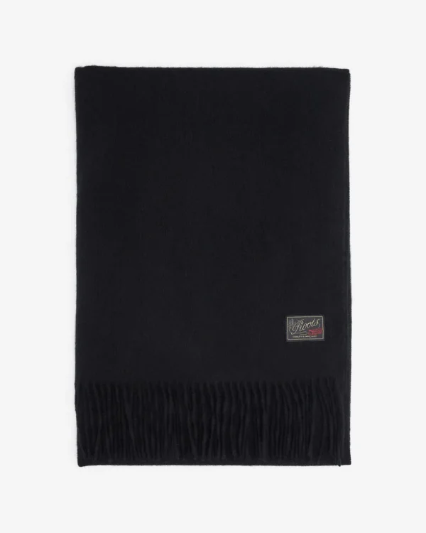 Hot Roots Cold Lake Wool Blanket Scarf BLACK