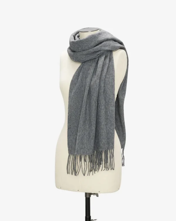 Sale Roots Cold Lake Wool Blanket Scarf GREY MIX