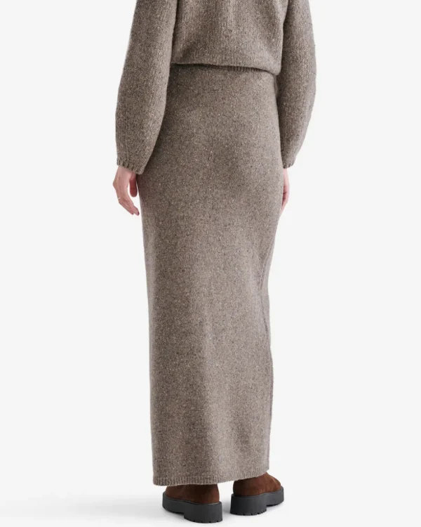 Sale Roots Cormorant Maxi Skirt GREY TWEED