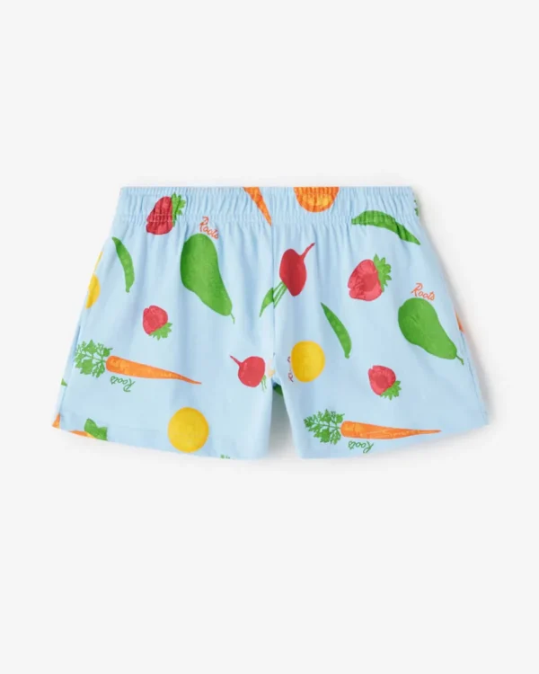 Cheap Roots Girls Garden Print Short CLEAR SKY BLUE