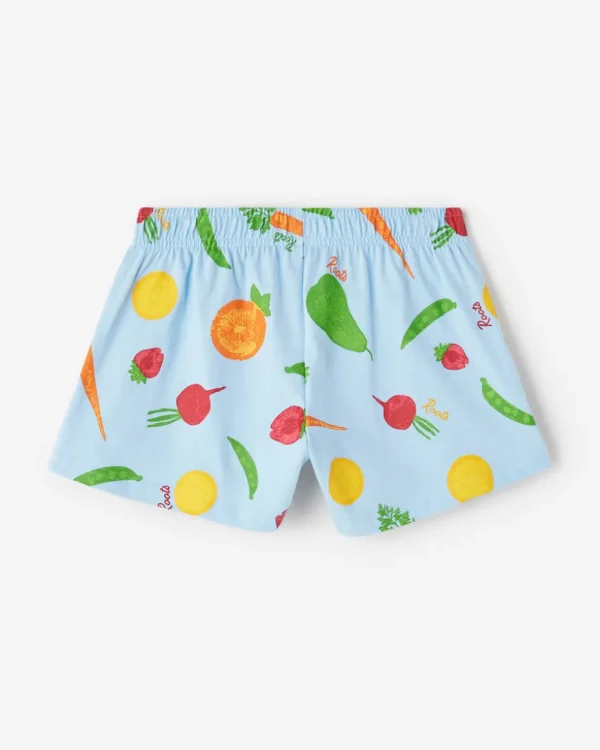 Cheap Roots Girls Garden Print Short CLEAR SKY BLUE