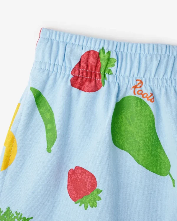 Cheap Roots Girls Garden Print Short CLEAR SKY BLUE