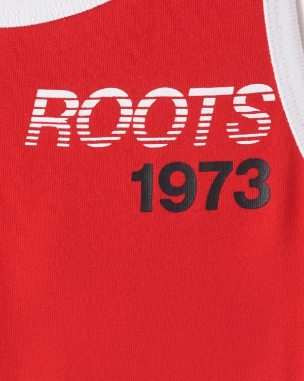 Online Roots Girls Northern Athletics Tank Dress JAM RED