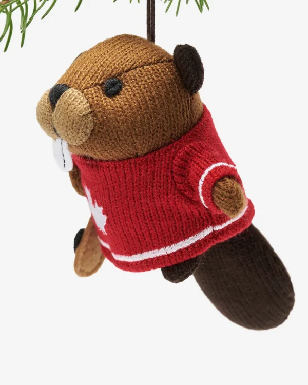 Outlet Roots Hockey Beaver Ornament GRIZZLY BROWN