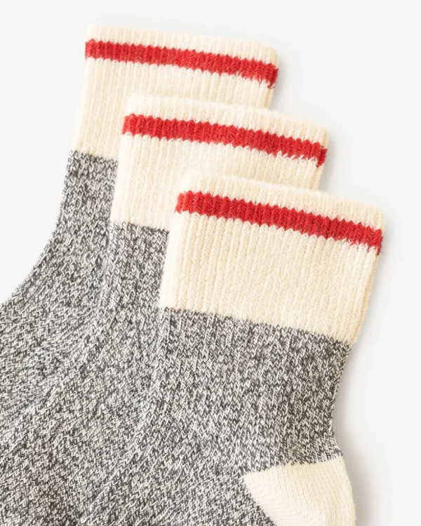 Outlet Roots Kid Classic Cabin Ankle Sock 3 Pack SALT & PEPPER