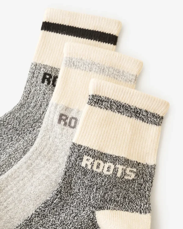 Discount Roots Kid Cooper Pepper Sock 3 Pack SALT & PEPPER