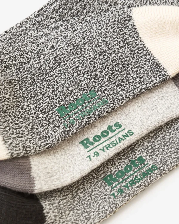 Discount Roots Kid Cooper Pepper Sock 3 Pack SALT & PEPPER