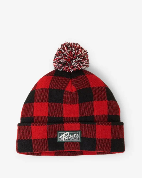 New Roots Kid Park Plaid Toque CABIN RED