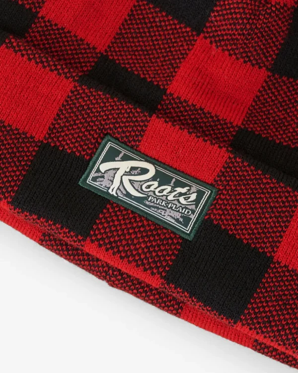 New Roots Kid Park Plaid Toque CABIN RED