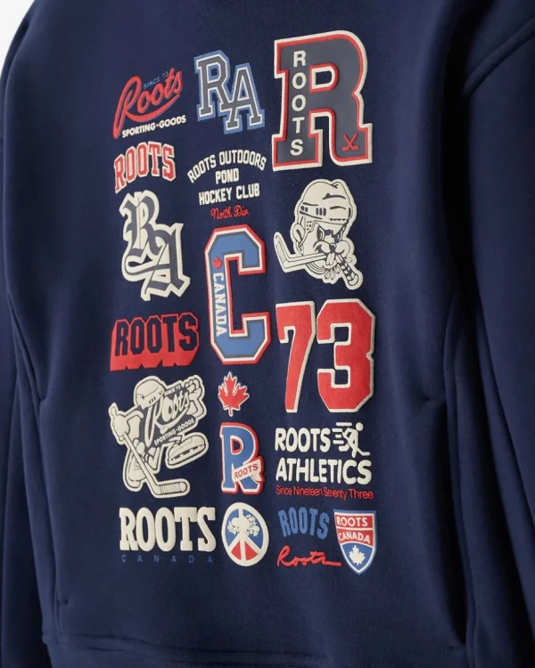 Online Roots Kids Hockey Legend Hoodie NAVY BLAZER