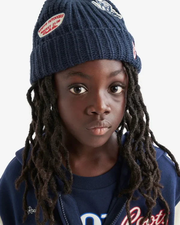 Store Roots Kids Hockey Patch Toque NAVY BLAZER