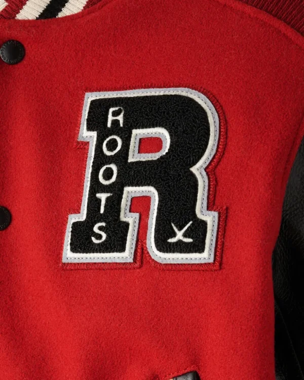 Store Roots Kids Hockey Varsity Jacket CARDINAL RED