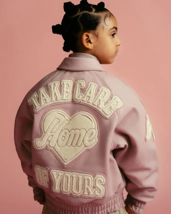 Best Roots Kids Love Varsity Jacket PINK