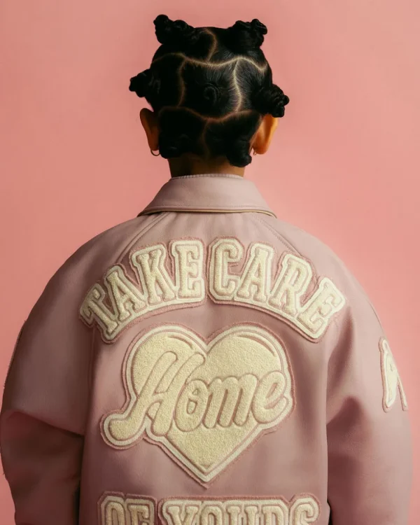 Best Roots Kids Love Varsity Jacket PINK