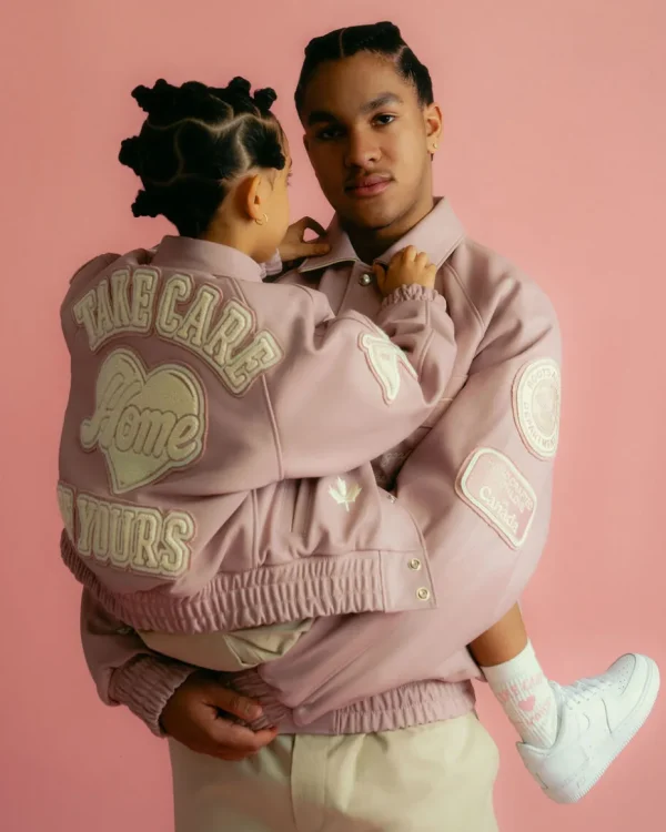 Best Roots Kids Love Varsity Jacket PINK