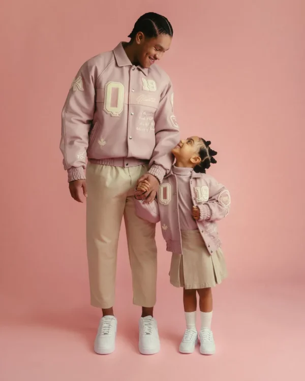 Best Roots Kids Love Varsity Jacket PINK