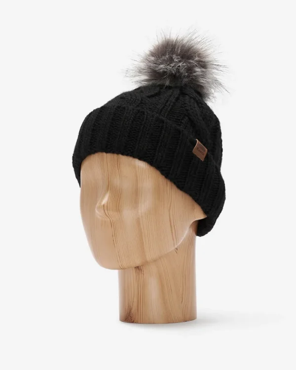 Shop Roots Kids Olivia Cable Toque BLACK