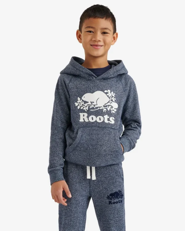 Online Roots Kids Organic Original Kanga Hoodie NAVY BLAZER PEPPER