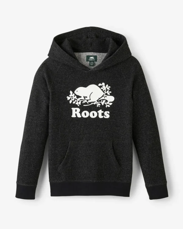 Shop Roots Kids Organic Original Kanga Hoodie BLACK PEPPER