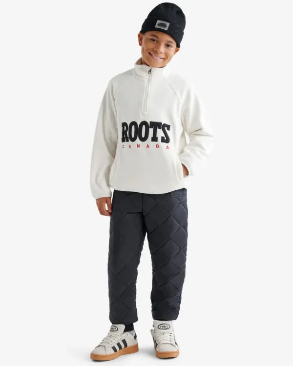 Cheap Roots Kids Retro Microfleece Half Zip Stein