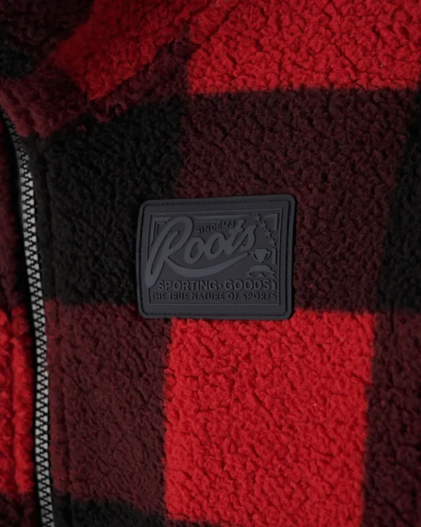 New Roots Kids Shearling Fleece Full Zip CABIN RED