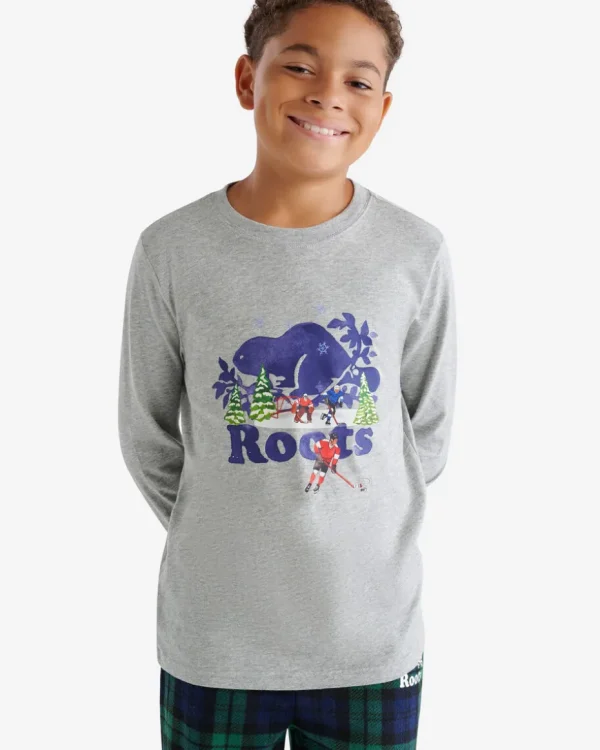 Outlet Roots Kids Winter Cooper T-Shirt