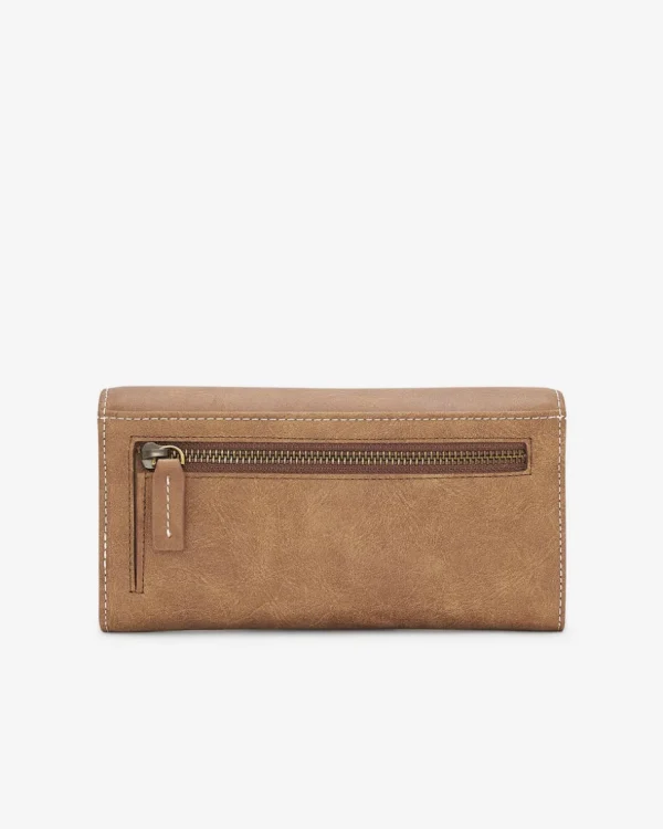 Cheap Roots Large Chequebook Clutch Tribe NATURAL