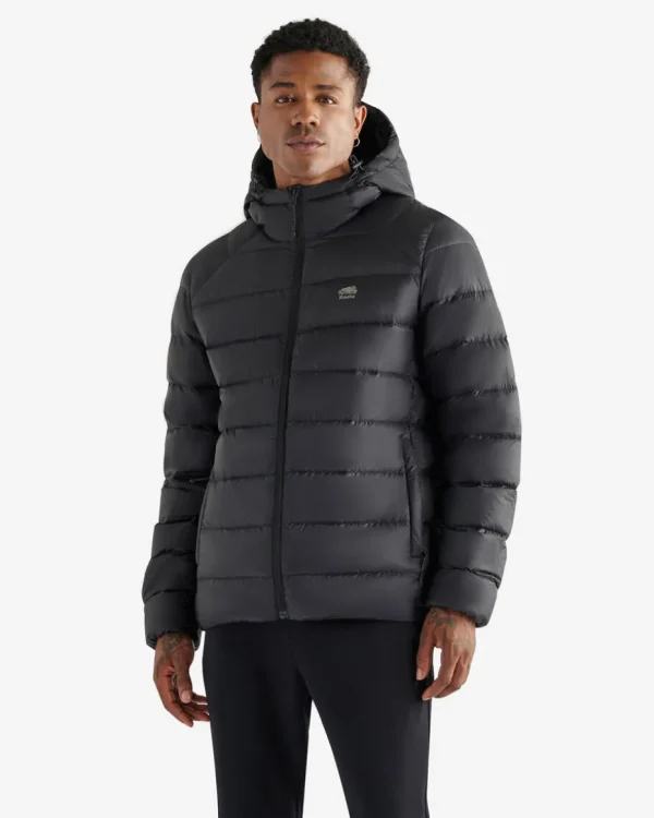 Shop Roots Lawren Packable Hooded Down Jacket BLACK