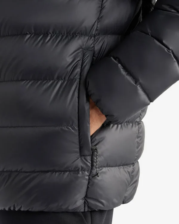 Shop Roots Lawren Packable Hooded Down Jacket BLACK